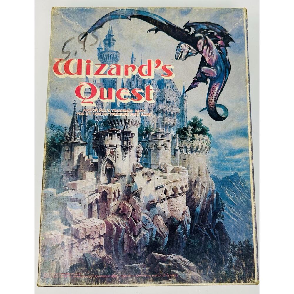 Wizard's Quest Avalon Hill 1979 Board Game Complete In Box